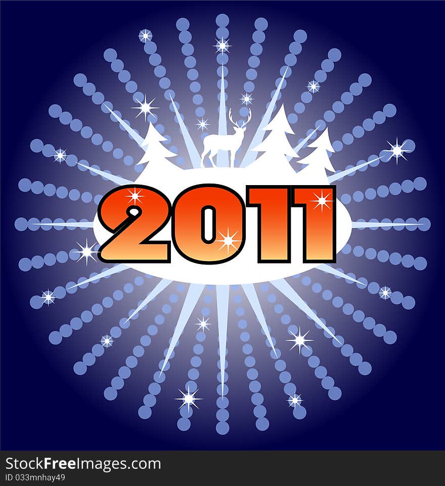 Happy new year 2011. Vector illustration