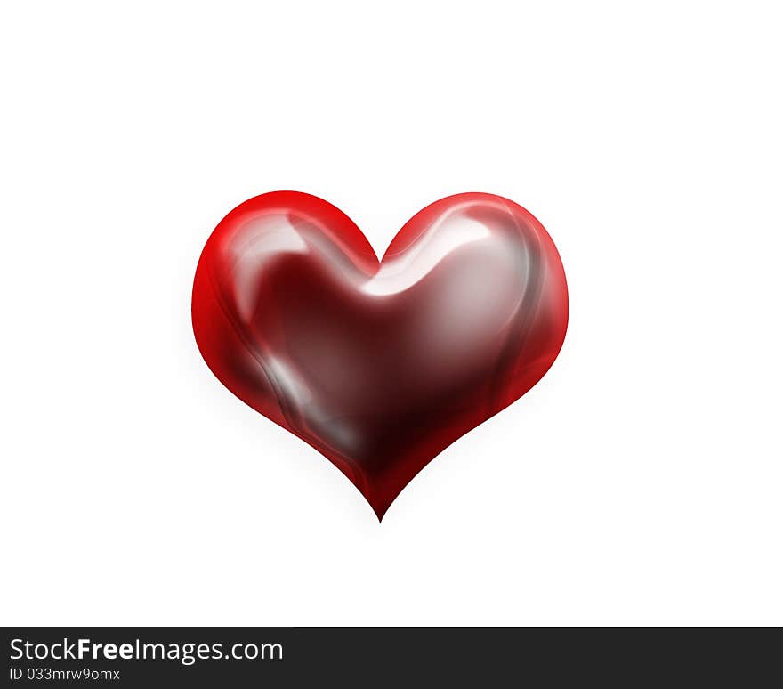 A image of a Beautiful Heart isolated on white