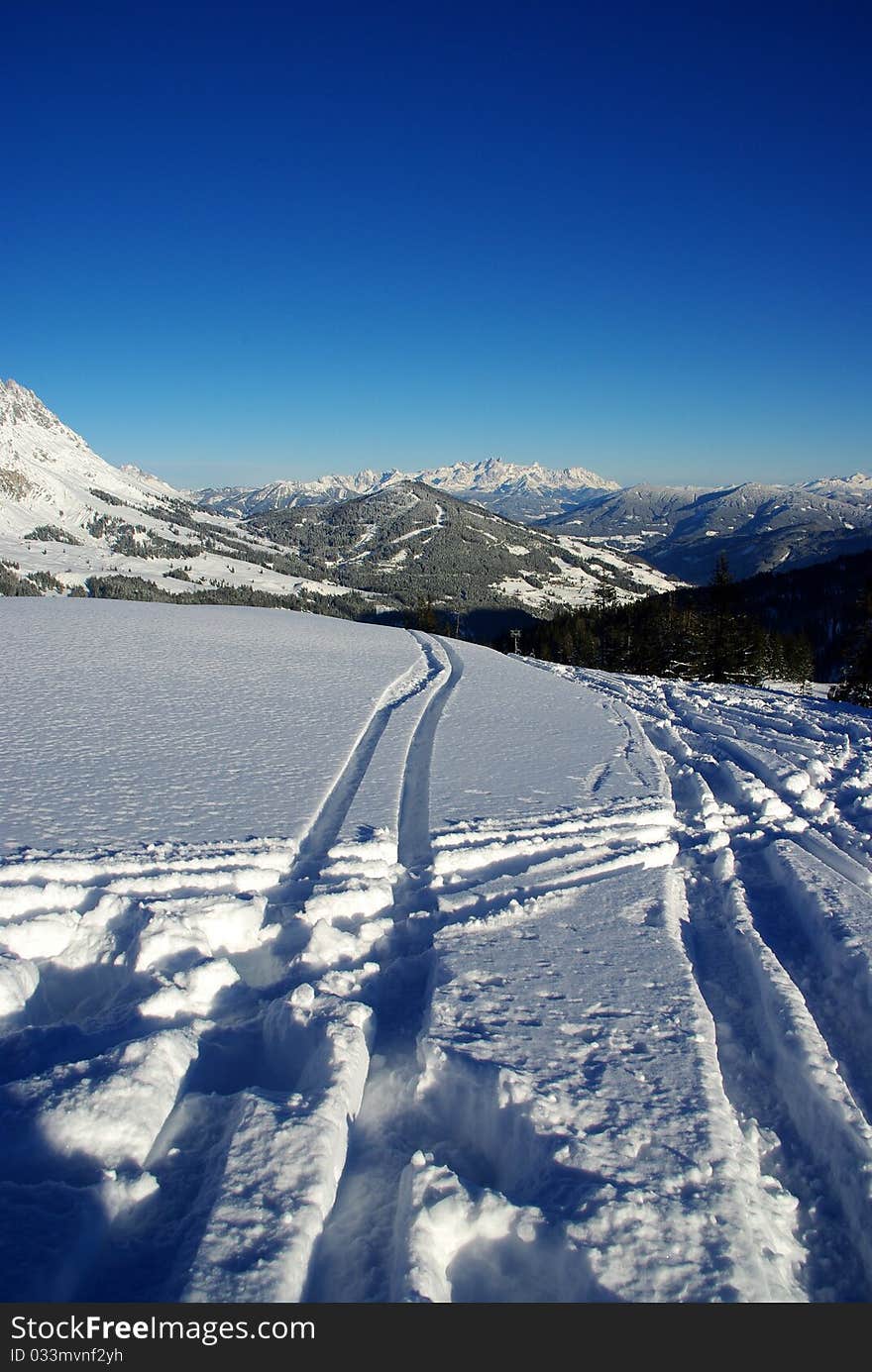 Winter wonderland in the Alps. Winter wonderland in the Alps