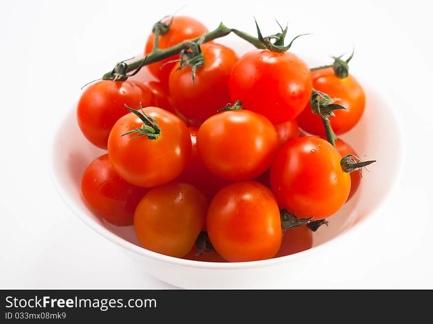 Cherry tomatoes in pot