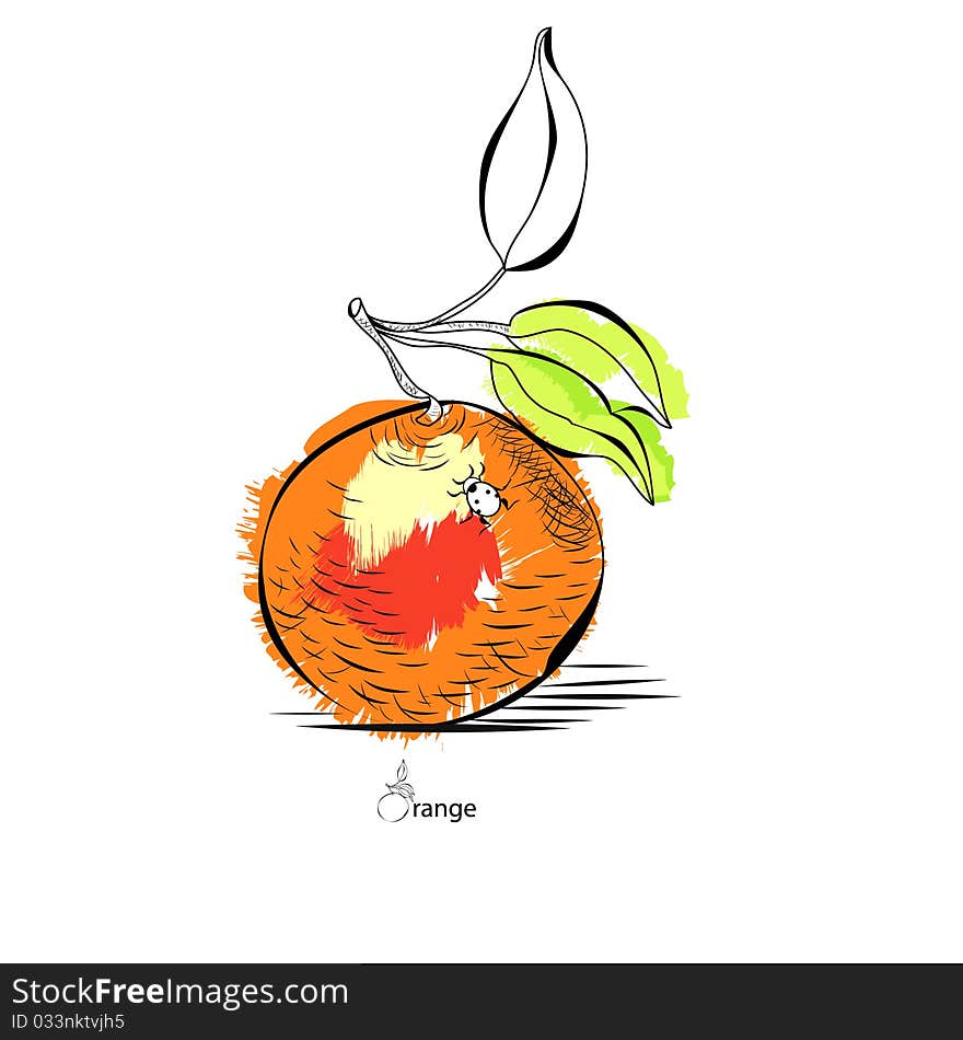 Orange. Universal template for greeting card, web page, background