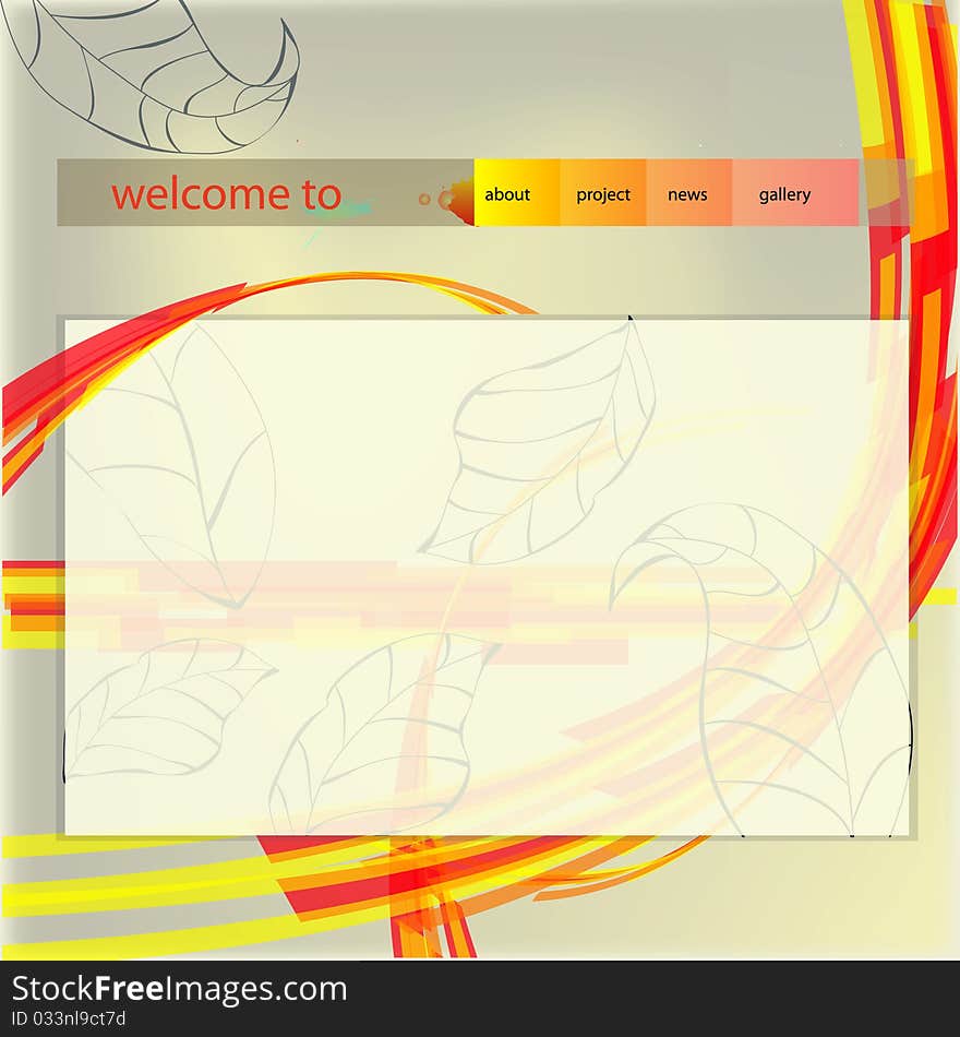 Colorful website template. Universal template for greeting card, web page, background