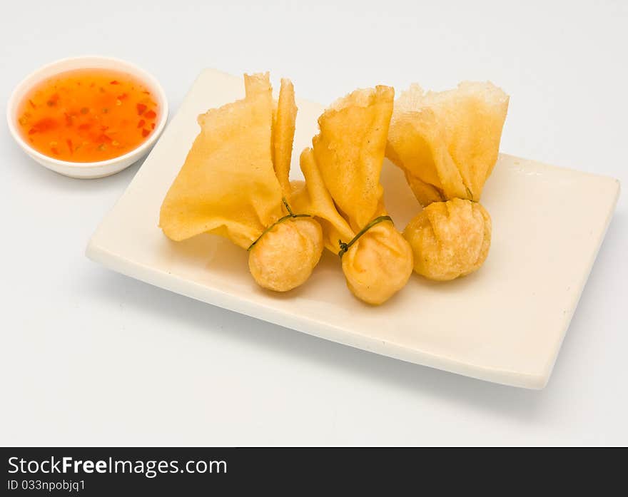 Fried food in  Dim Sum restaurant