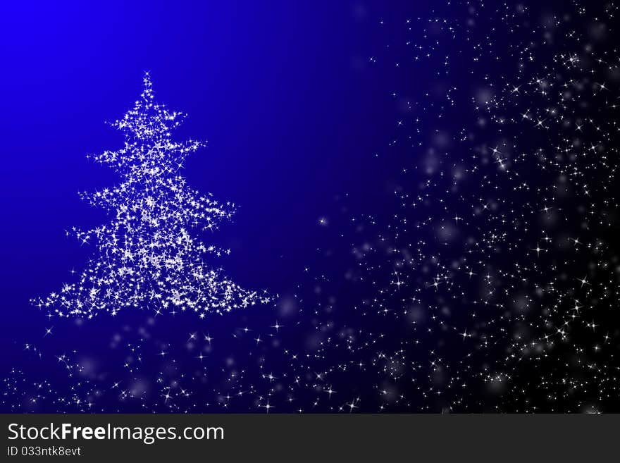 Dark blue background, new year, fur-tree, stars. Dark blue background, new year, fur-tree, stars.