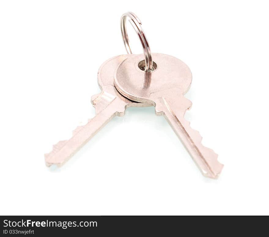 Keys on a white background