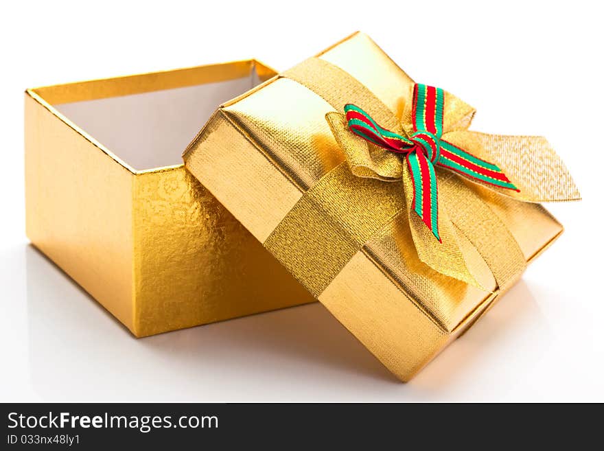 Beautiful gift box with a white background