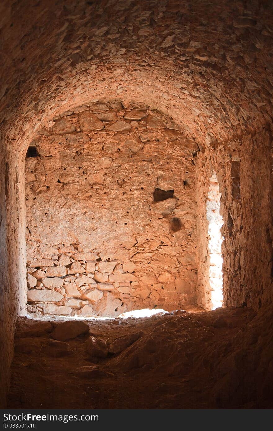 Corridor of Palamidi castle, Nafplio city, Peloponnese, Greece. Corridor of Palamidi castle, Nafplio city, Peloponnese, Greece