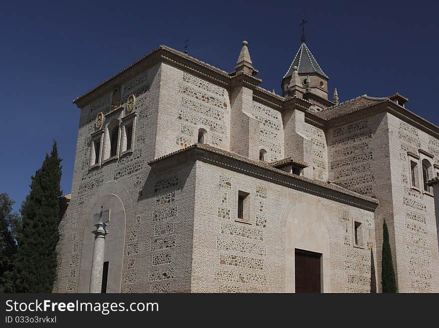 The Palace of Charles fifth in Alhambra in Granada, Spain. The Alhambra (La Alhambra) is listed in the UNESCO World Heritage Site. The Palace of Charles fifth in Alhambra in Granada, Spain. The Alhambra (La Alhambra) is listed in the UNESCO World Heritage Site.