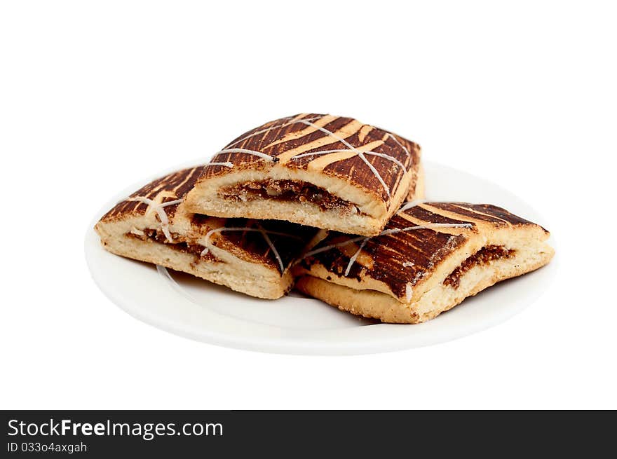 Cookies on a white background