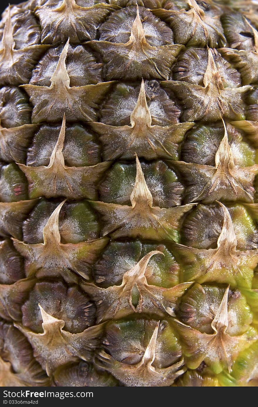 Pineapple texture isolated on a white backgrund