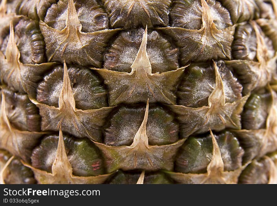 Pineapple texture isolated on a white backgrund