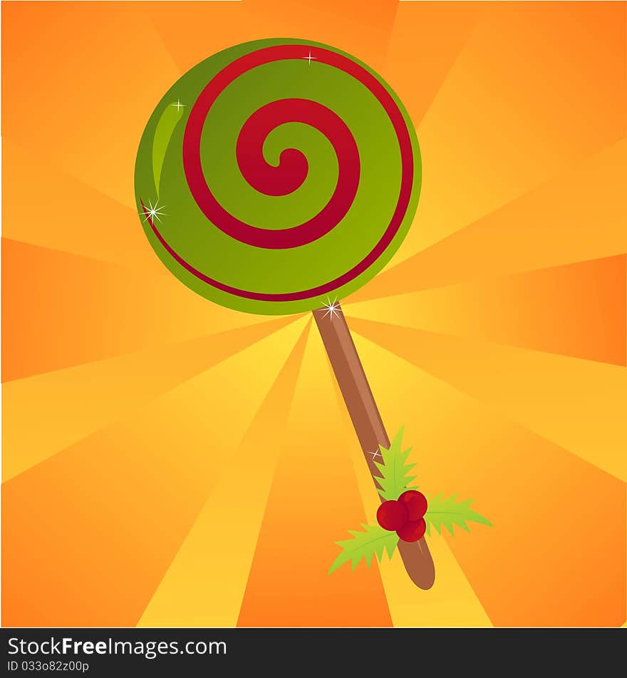 Christmas lollipop background