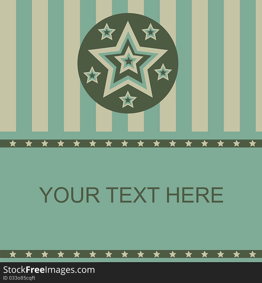 Cute retro frame with stars. Cute retro frame with stars