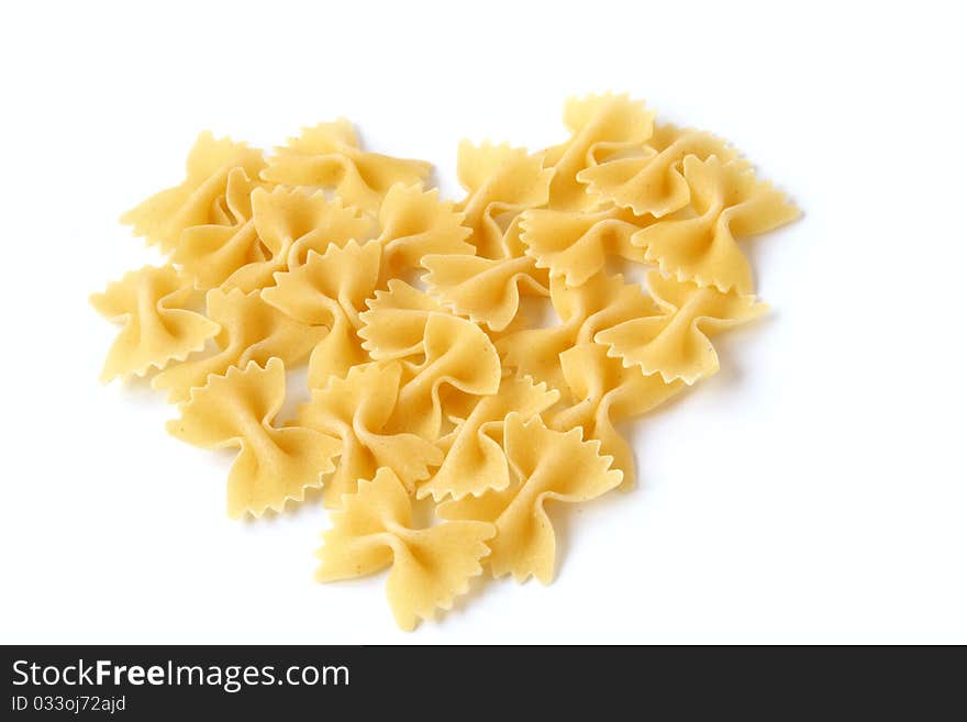 Pasta heat on white background. Pasta heat on white background