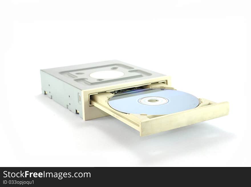 DVD Drive on white background, Computer Device