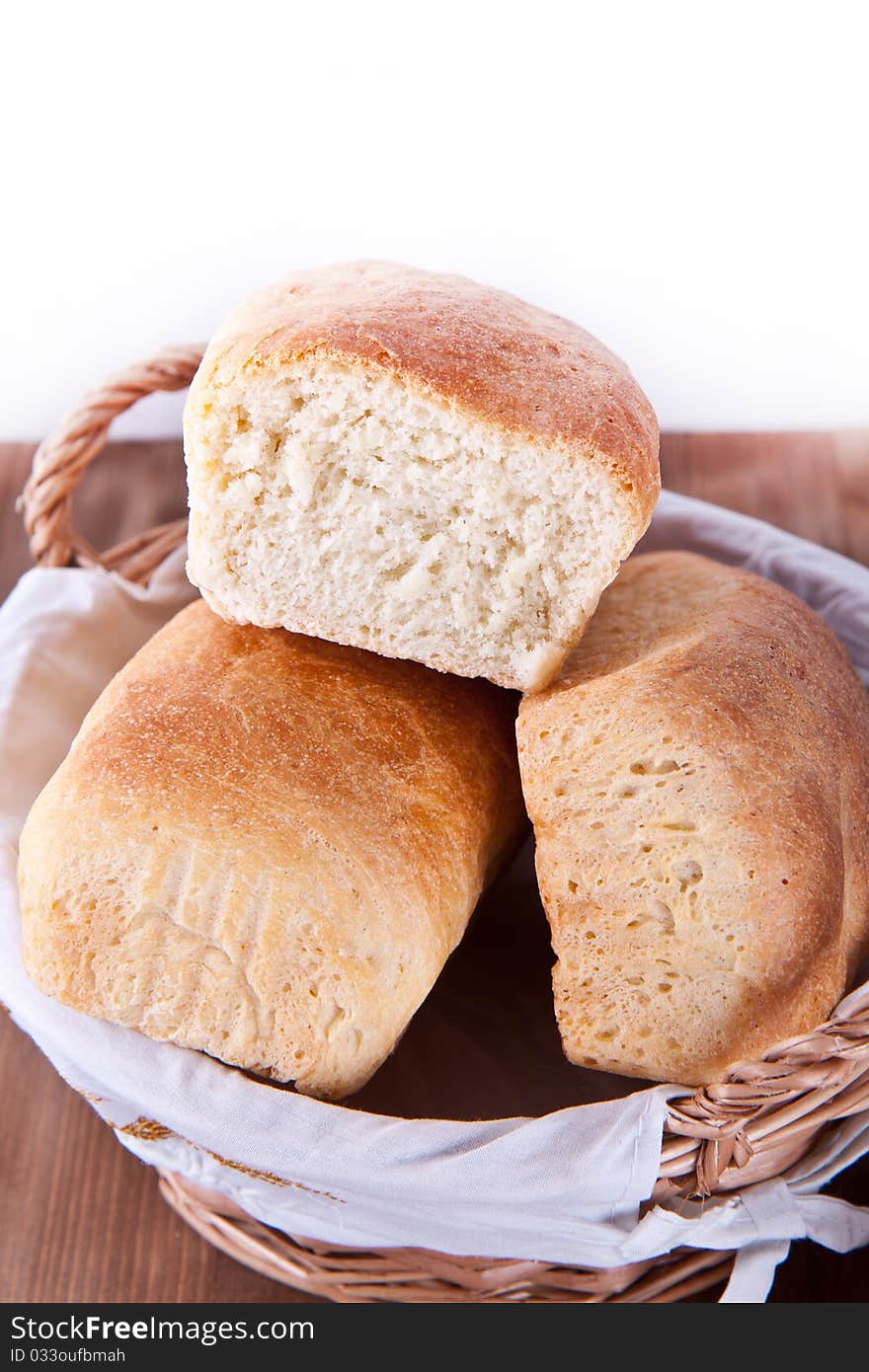 Three loafs of the fresh cooking bread. Three loafs of the fresh cooking bread