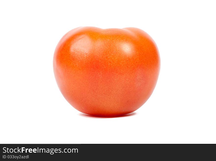 Tomato on a white background.