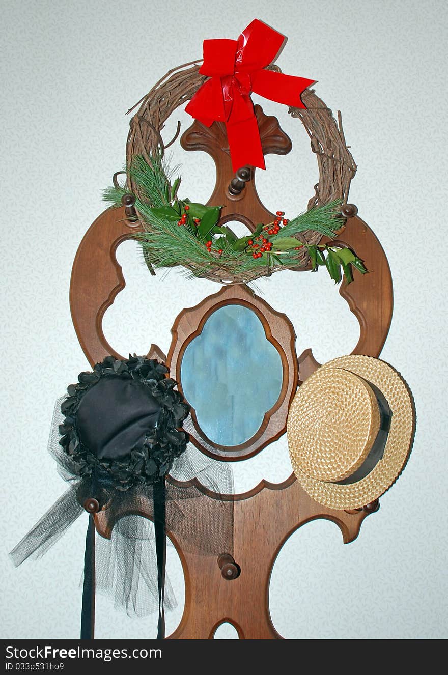 Vintage Hats and Wreath