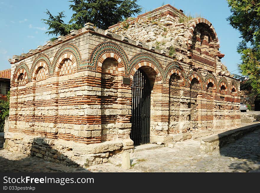 Ruins of Church of the Holy Archangels Michael and Gabriel, Nesebar, Bulgaria, unesco heritage site. Ruins of Church of the Holy Archangels Michael and Gabriel, Nesebar, Bulgaria, unesco heritage site