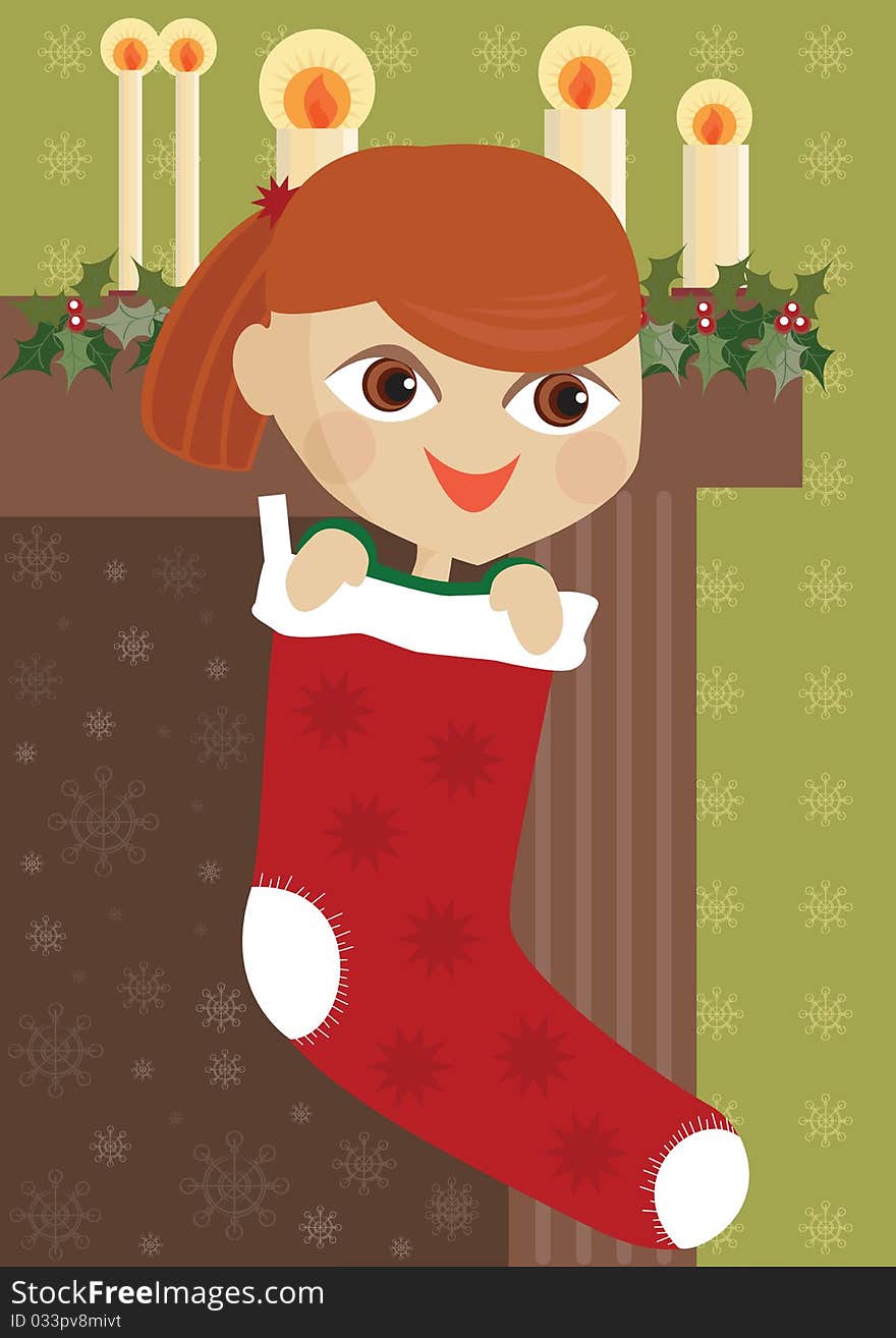 Girl in stocking