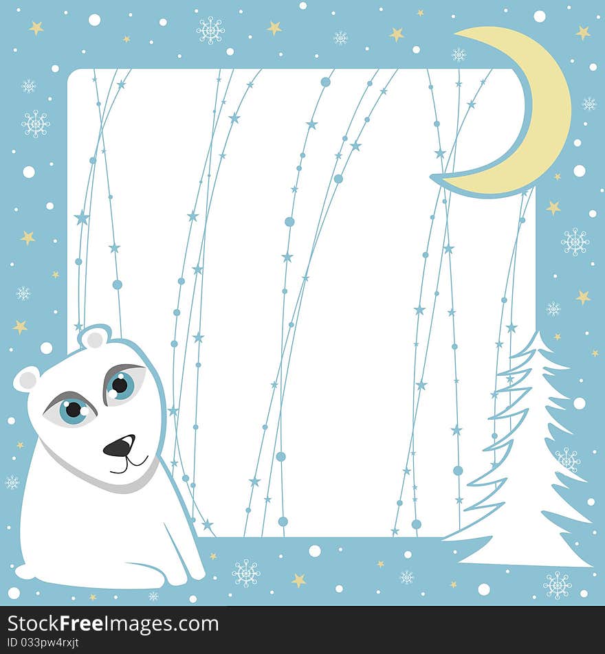 Christmas polar bear