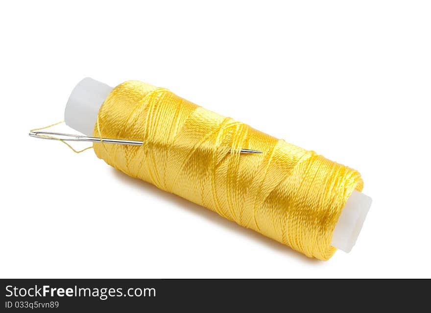 Yellow Spool With Needle