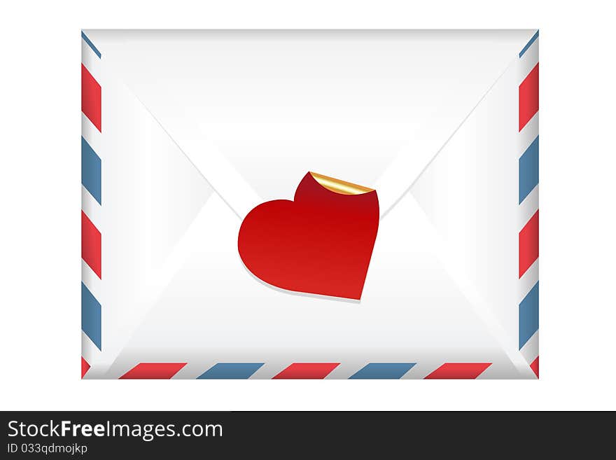 Envelope With A Label. Vector