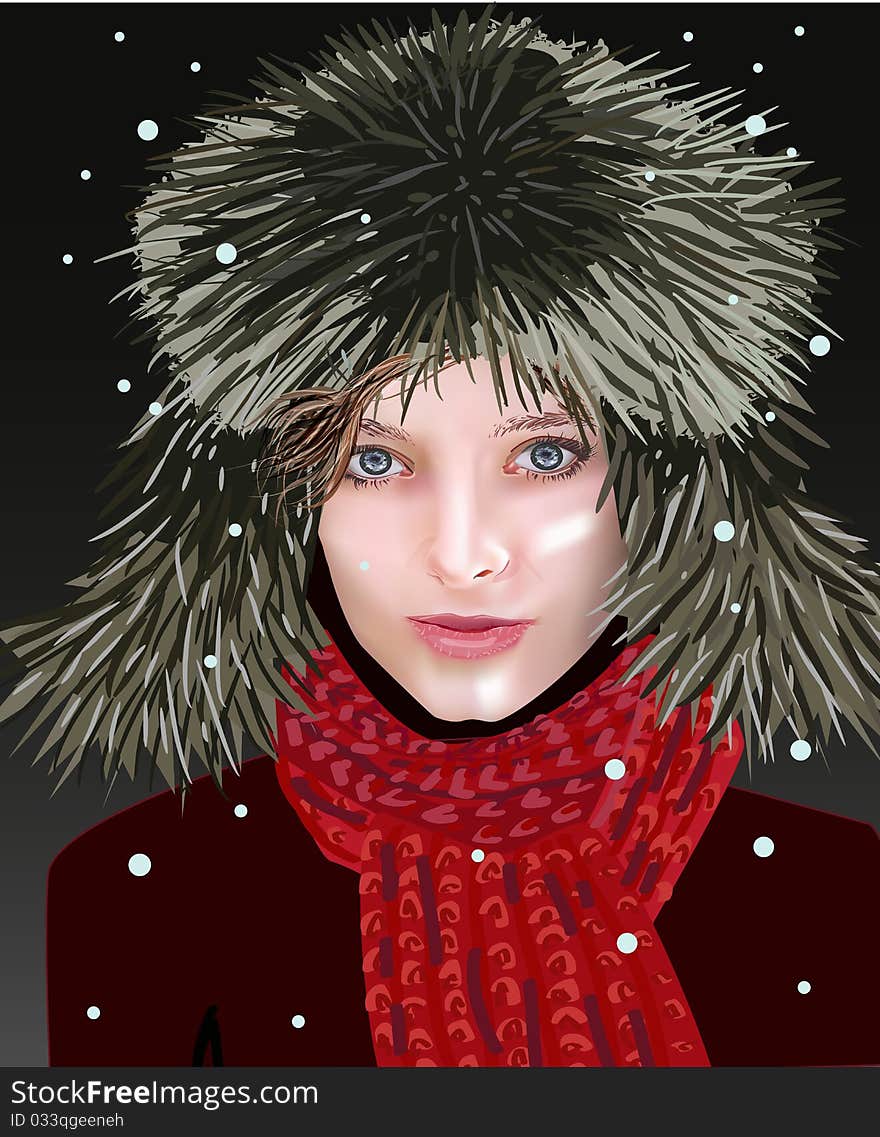 Girl in winter