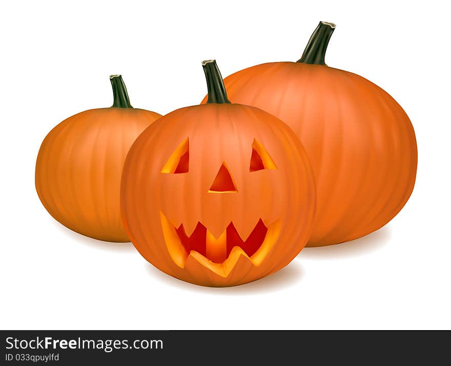 Halloween pumpkin vegetables. Vector