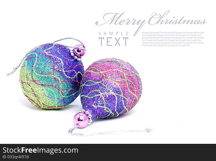 Isolated Shiny Pink Christmas Ball