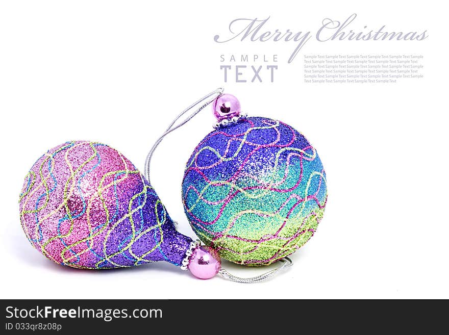 Isolated Shiny Pink Christmas Ball