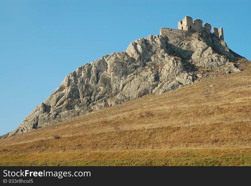 Coltesti Fortress On A Rocky Height. Transylvania