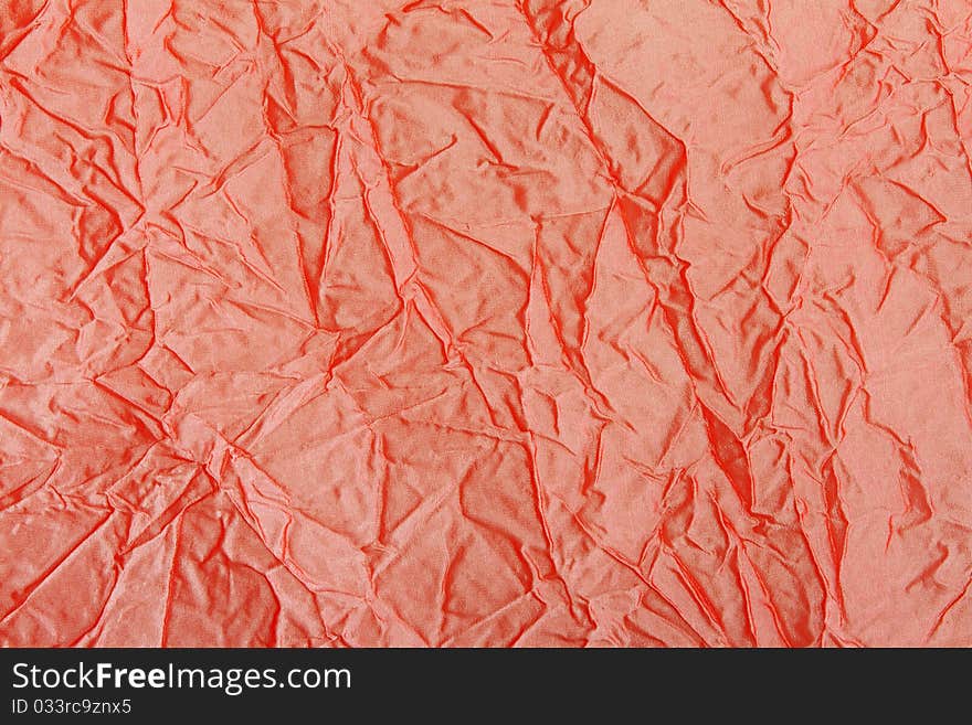 Background from red fabrics with invoice