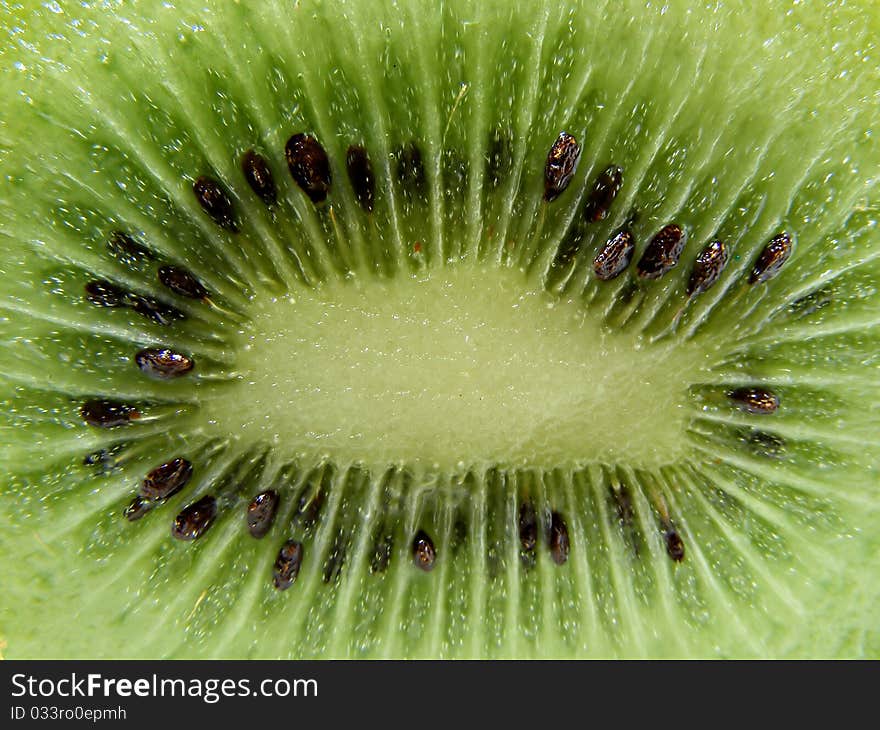 Photo of a healthy ripe kiwi fruit