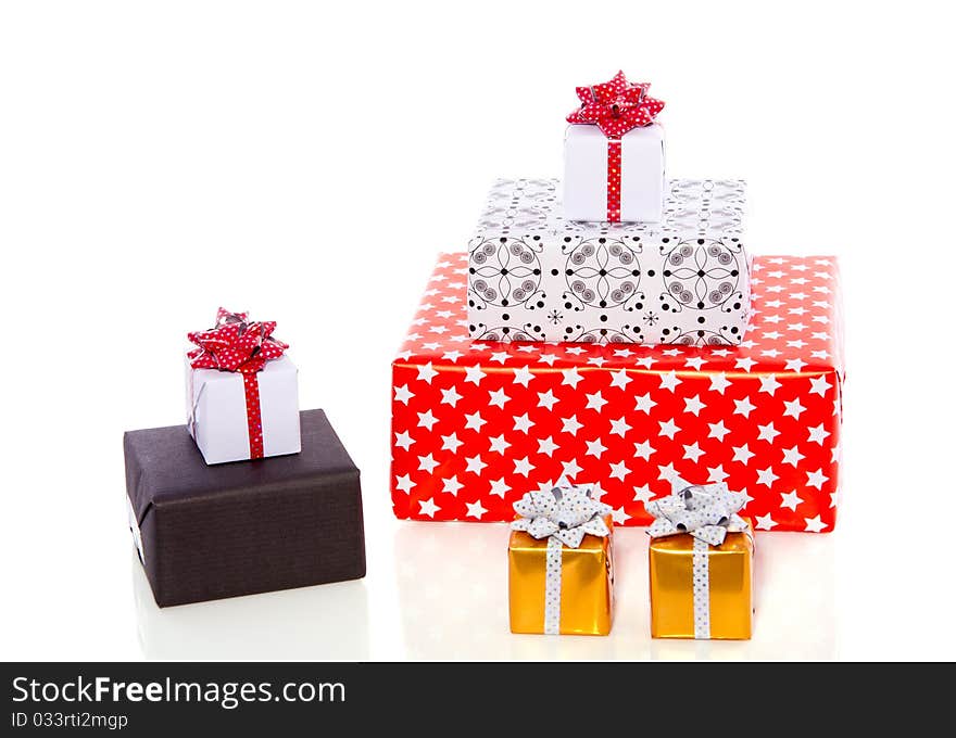 Colorful gifts isolated