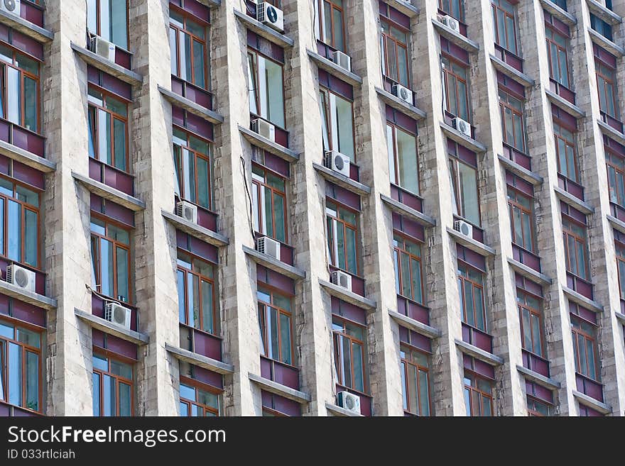 Many windows in the old office house