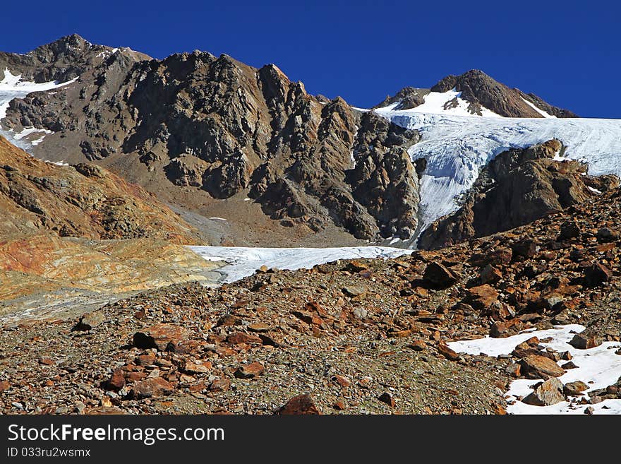 San Matteo Glacier, Brixia province, Lombardy region, Italy