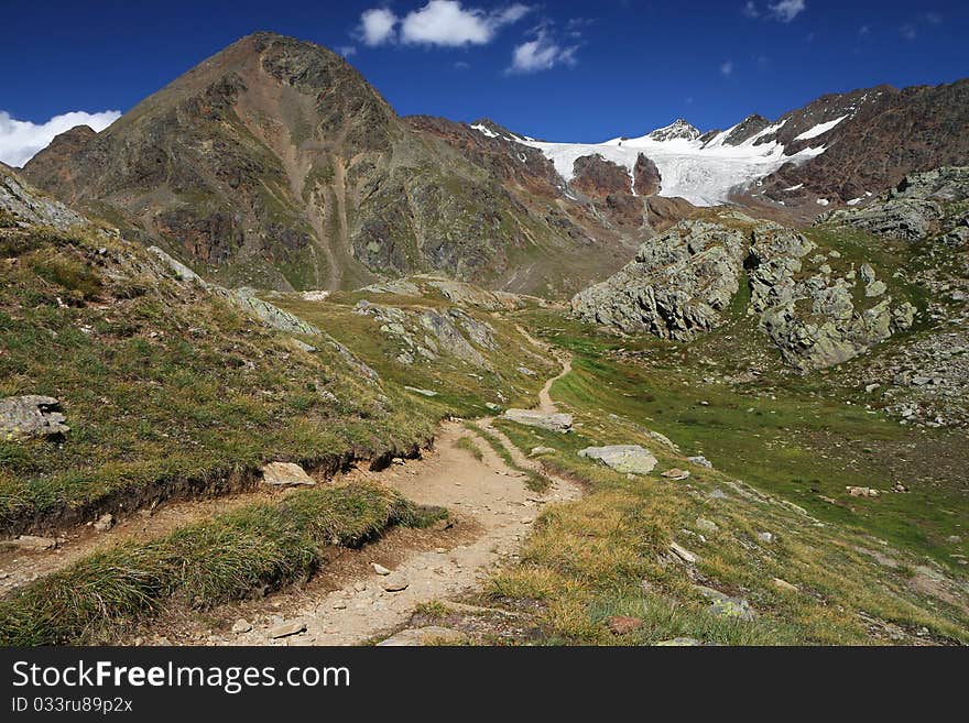 San Matteo Glacier, Brixia province, Lombardy region, Italy