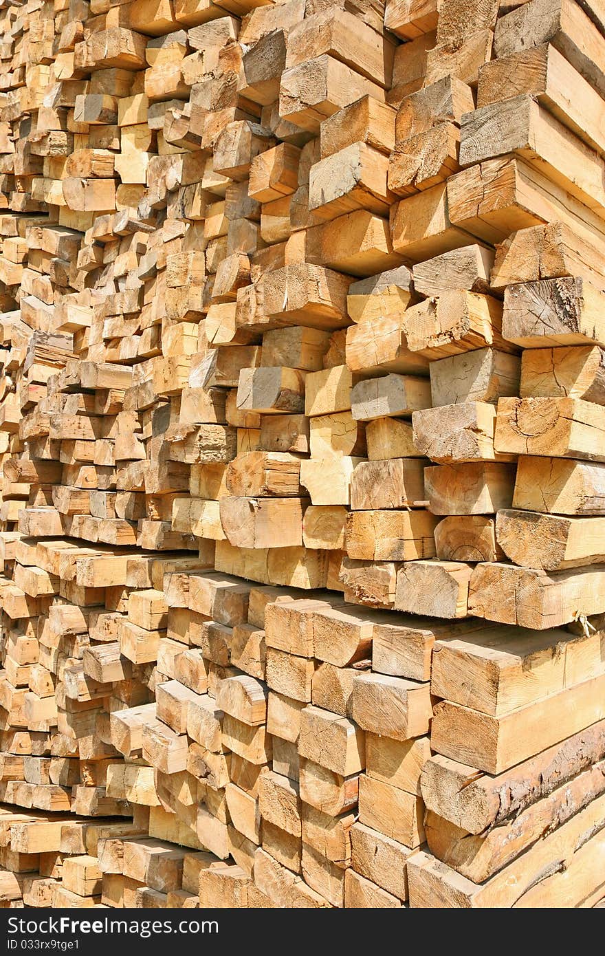 Background of wooden logs, Stack of lumber