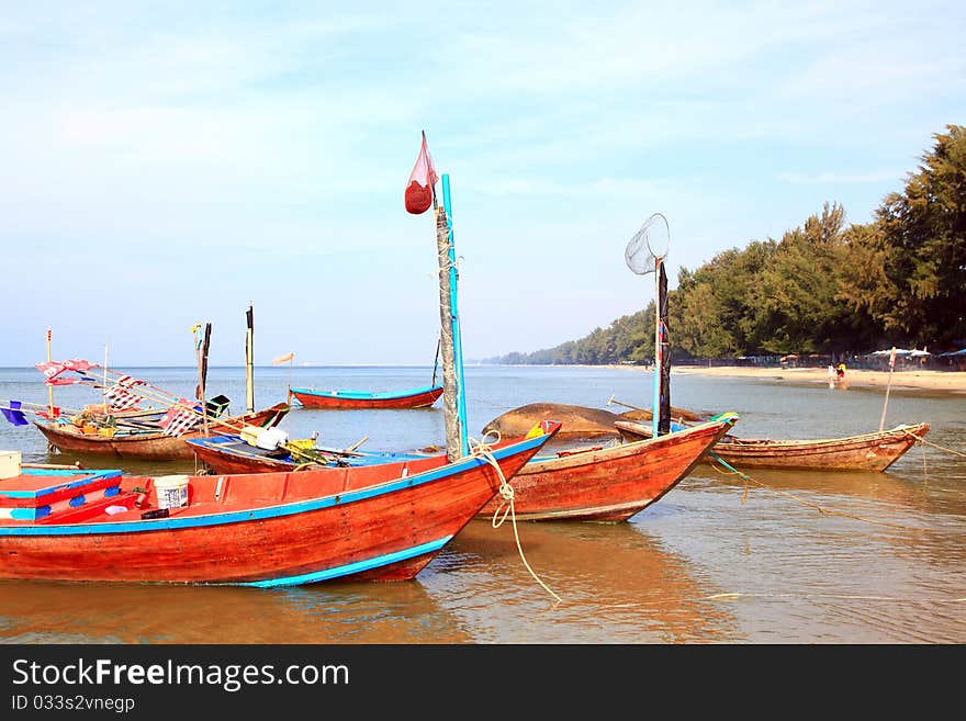 Fisherman long tail boat