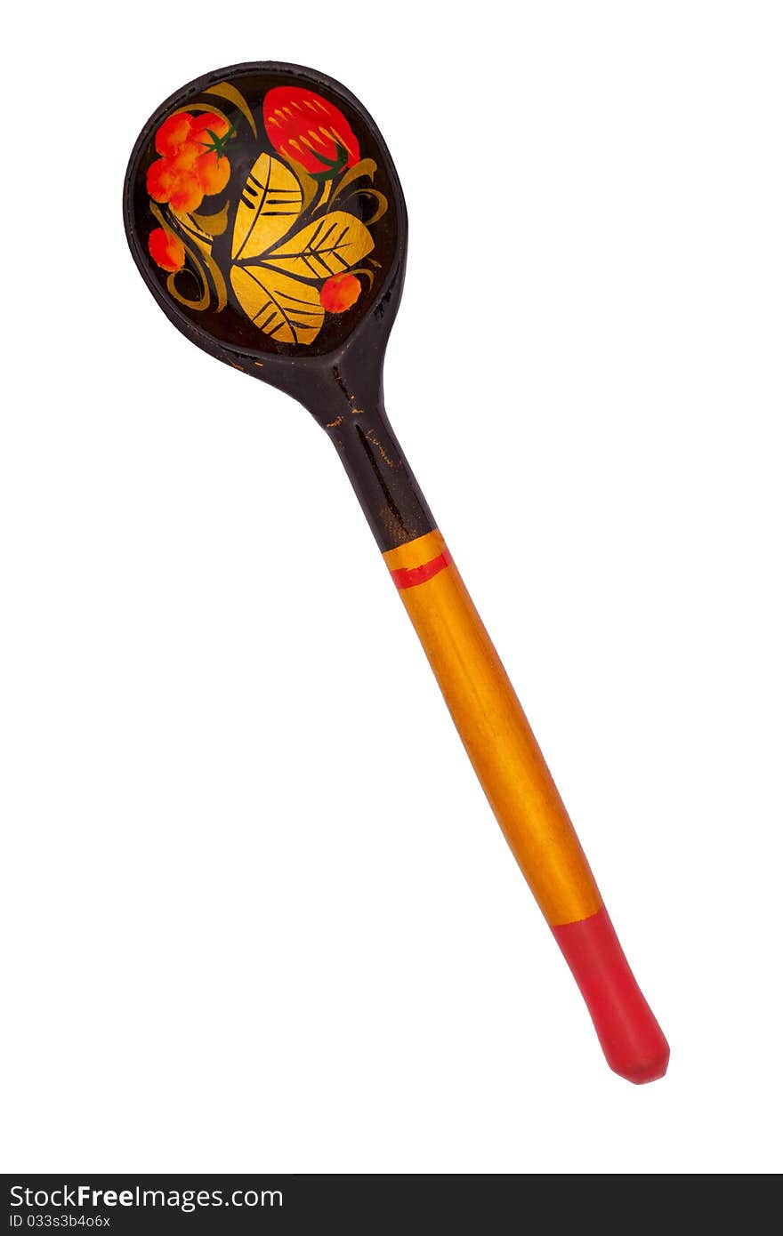 Colored wooden spoon