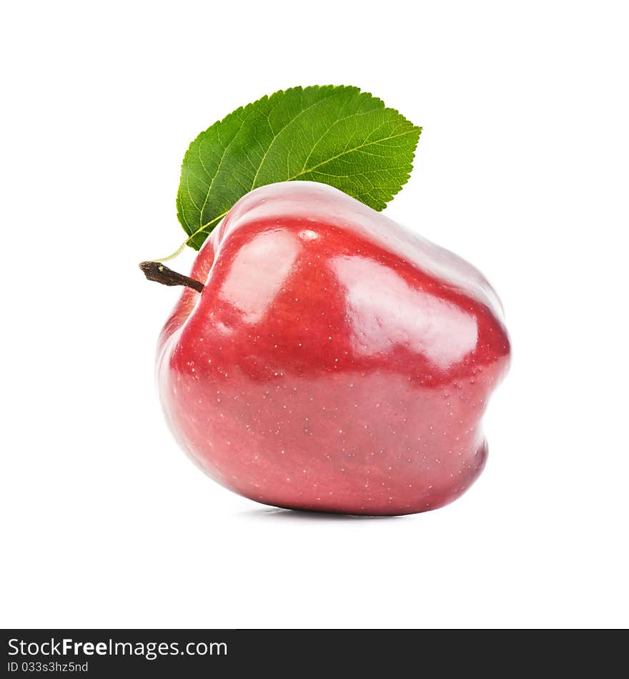 Red apple isolated on white