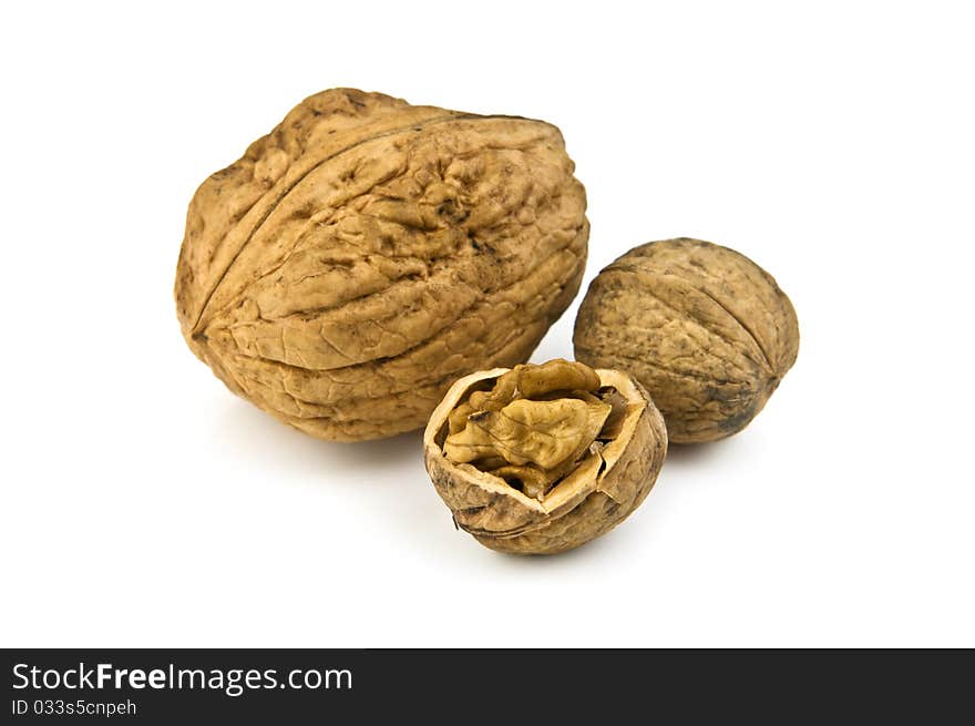 Walnut isolated on white background