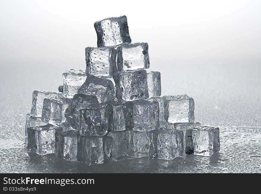 Wet Ice Cubes Objects