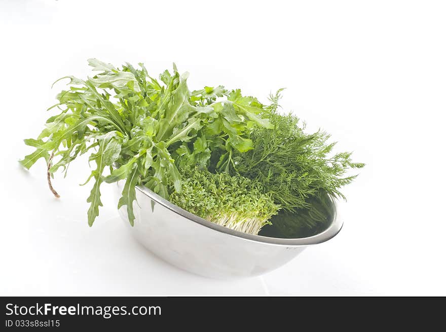 Fresh raw herbs