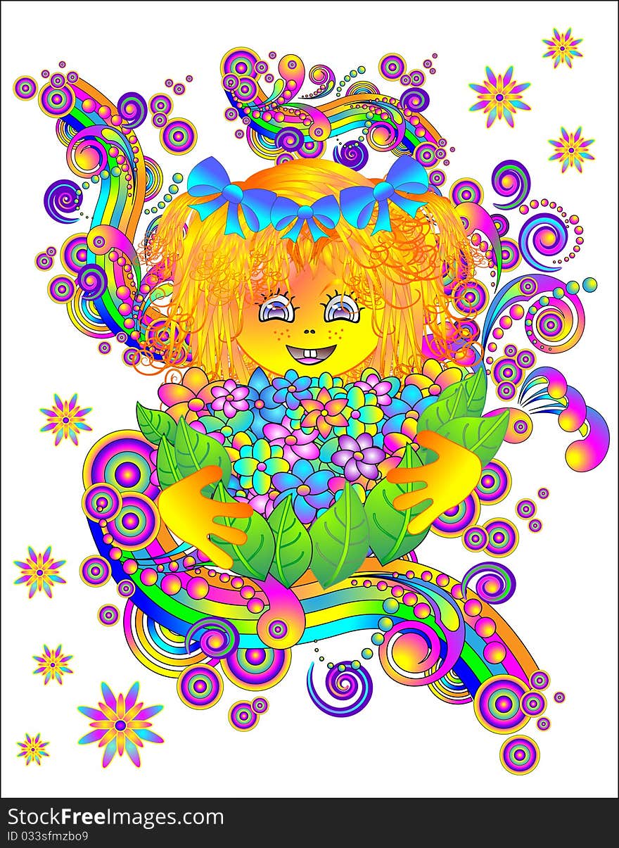 Sungirl with colors