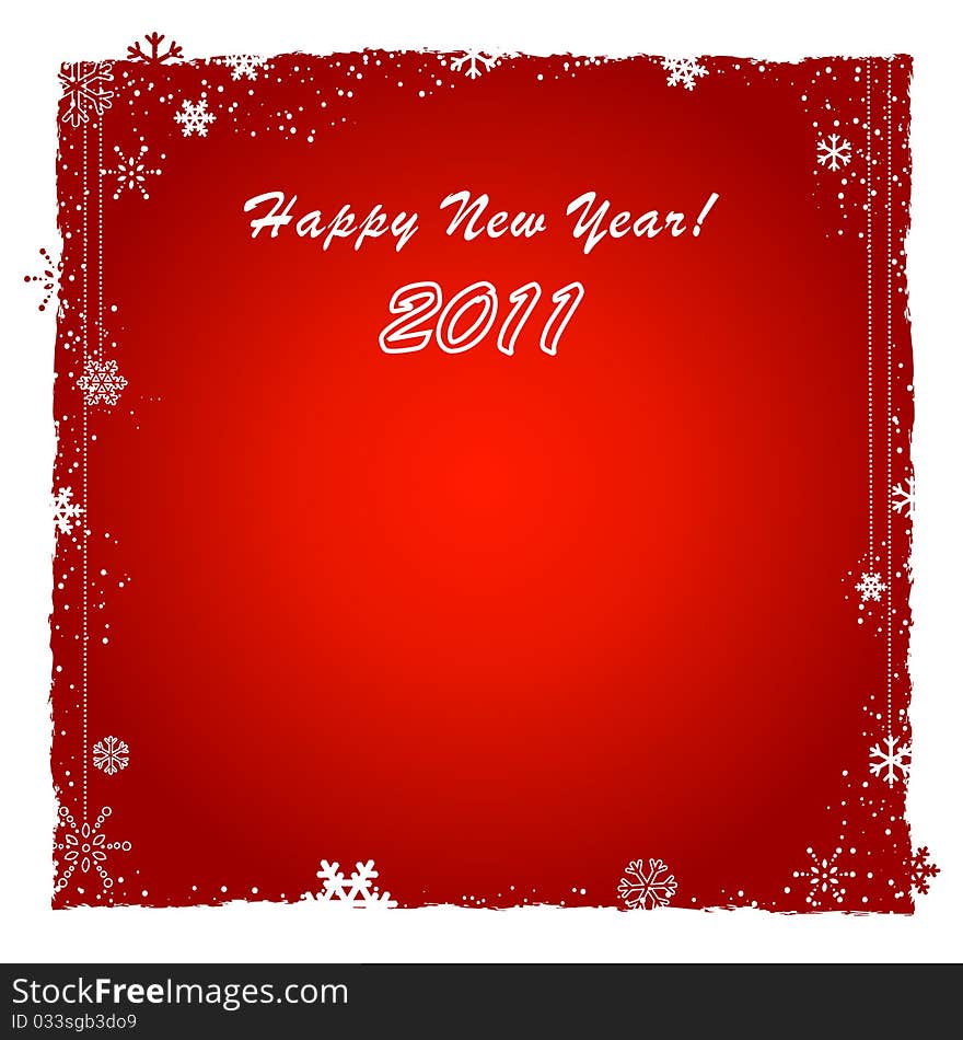 New Year / Christmas red background with snowflakes. Easely edited - just add your own text. New Year / Christmas red background with snowflakes. Easely edited - just add your own text