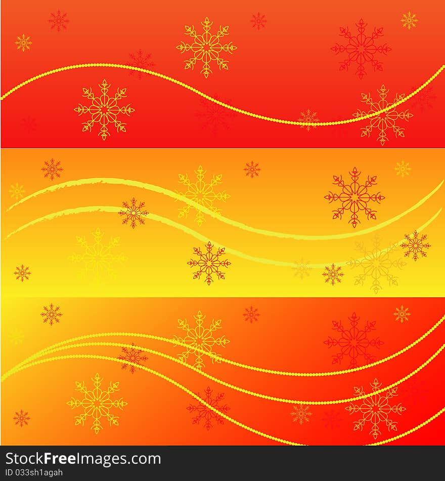 Winter banners with snowflakes for your design