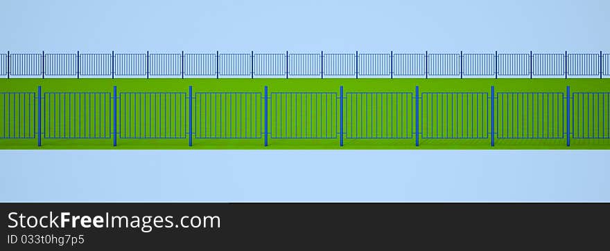 Blue Fence