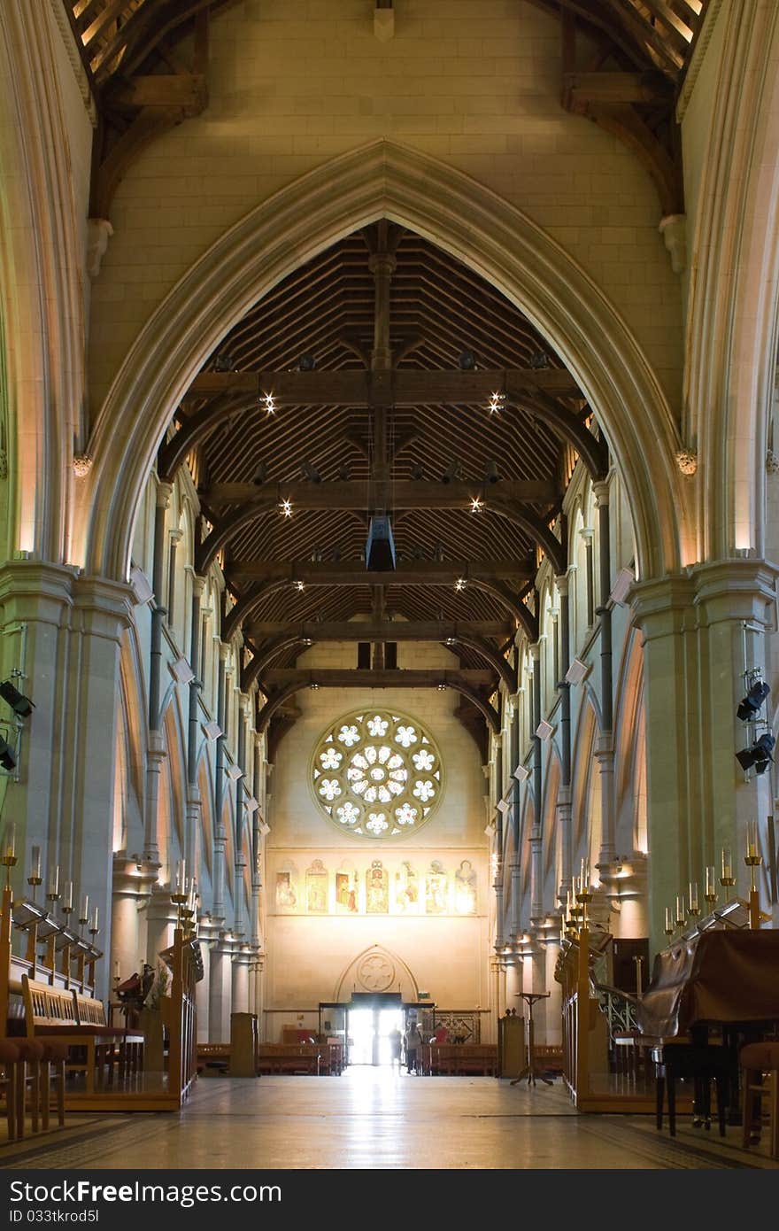 Gothic cathedral interior